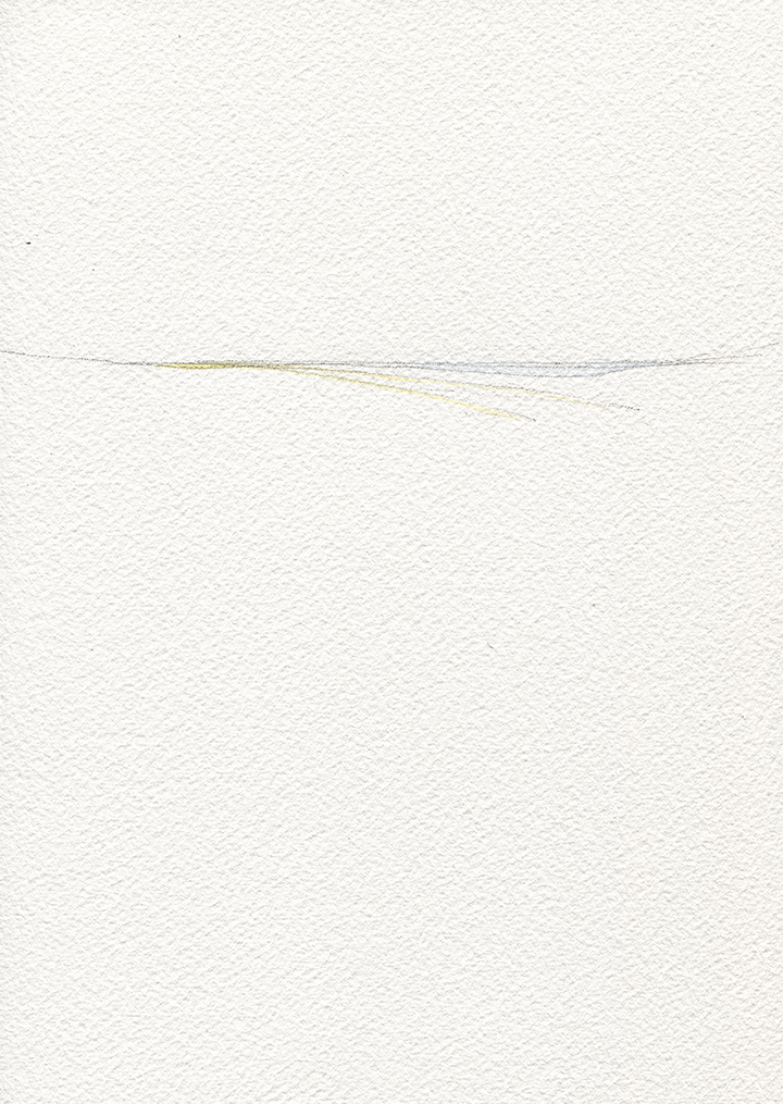 Sobre papel V-21 - Serie Paisajes Vacíos de Mariano Luque. Tinta y grafito sobre papel de algodón, 2021